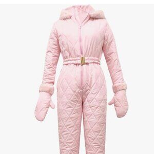 Women Ski Suit Jumpsuit Onesie( mitten not included)